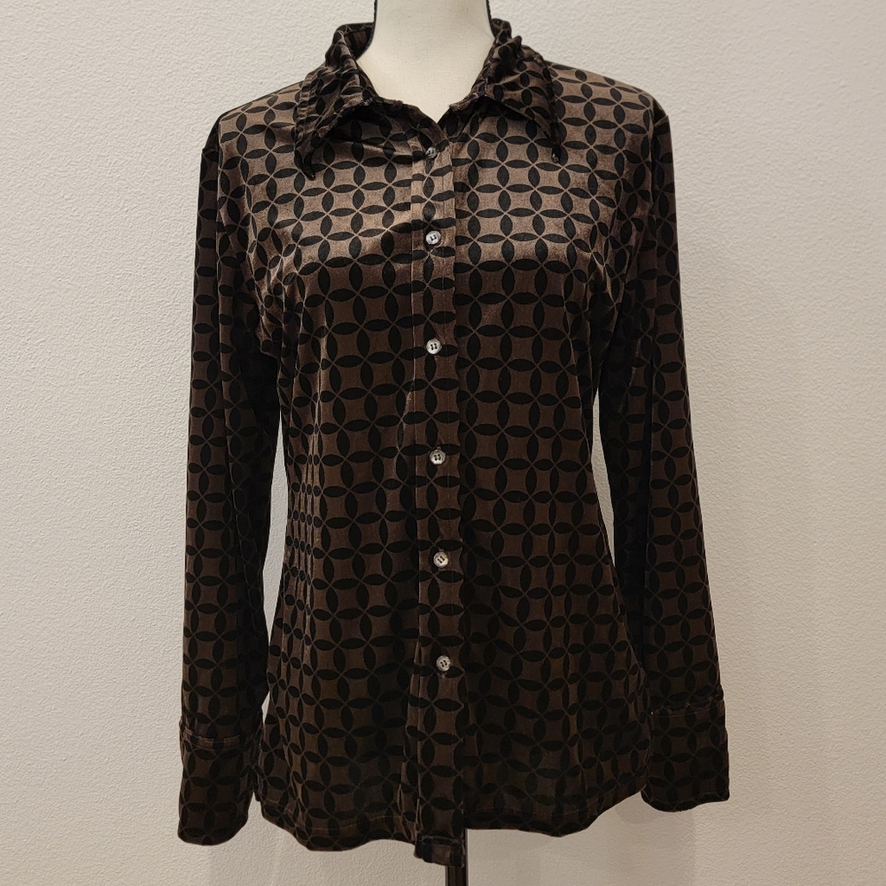 Levis Silver Tab Velvet Geometric Top